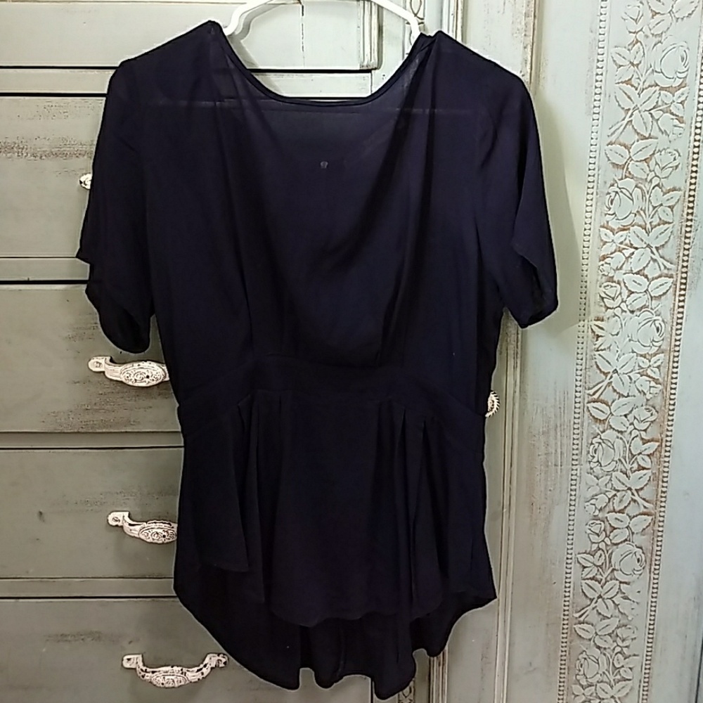 Pleated peplum top